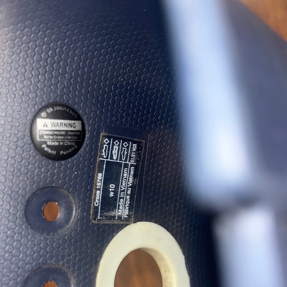 Crocs Jaunt Shorty Ankle Rain Boots Navy Blue White Trim Women’s Size 10 15769. - Picture 5 of 12